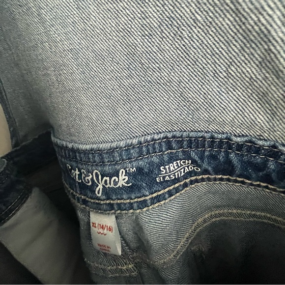 Cat and Jack Light wash overalls girl’s XL 14 / 16 - Picture 2 of 5